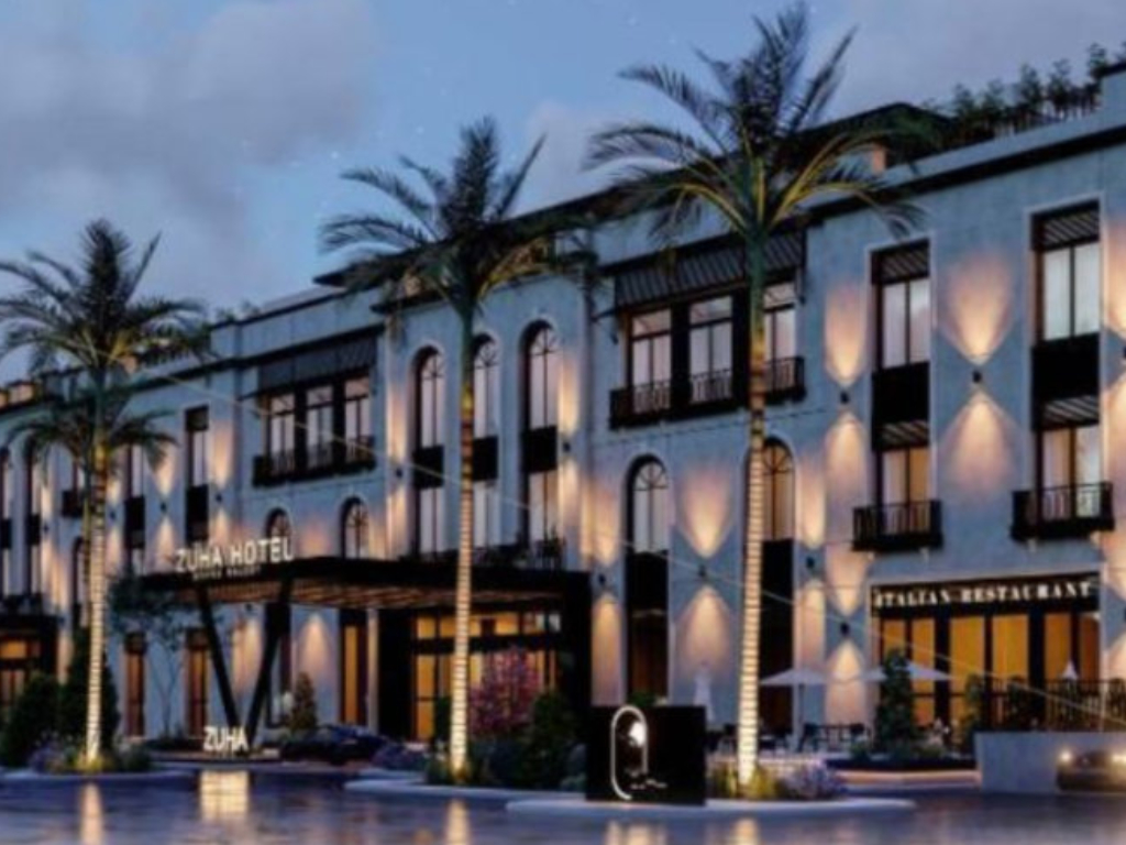 Exterior image of Zuha Hotel building in Saudi Arabia