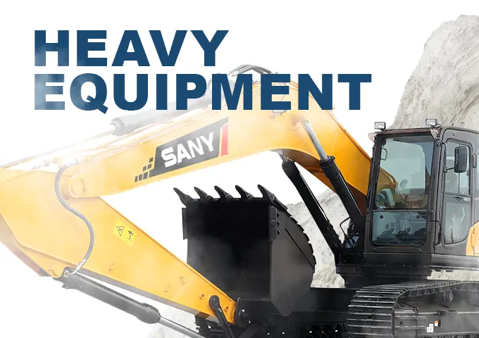 Heavy construction equipment for sale including SANY piling machines and crawler cranes