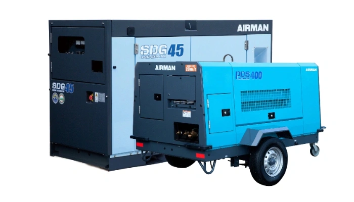Generators and air compressors for industrial and commercial use – AIRMAN and other trusted brands available.